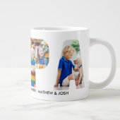 PAPA Foto Collage Letter Cutout Personalisiert Jumbo-Tasse (Rechts)