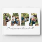 Papa Foto Collage Plaque für den Vater Fotoplatte (Vorderseite)