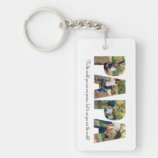 Papa Foto Collage Schlüsselanhänger für den Vatert (Vorderseite)