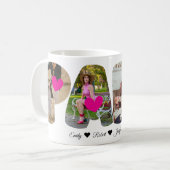 PAPA Foto Collage Tasse mit Herz - Perfektes Gesch (Vorderseite Links)
