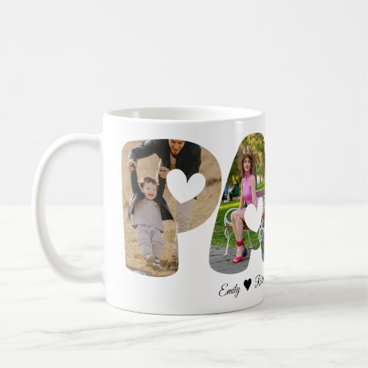 PAPA Foto Collage Tasse - Perfektes Geschenk für V (Links)