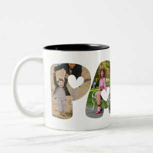 PAPA Foto Collage Tasse - Perfektes Geschenk für V