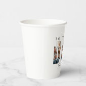 Papa-Foto-Collage Weiße Papiertasse Pappbecher (Rechts)