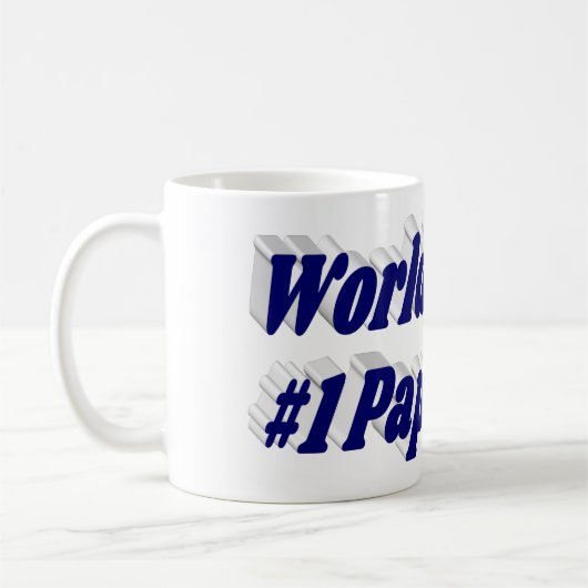 Papa-Foto mit dunkelblauem Text Kaffeetasse (Links)