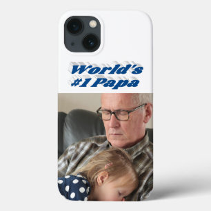 Papa Foto mit meerblauer Schrift Case-Mate iPhone Hülle
