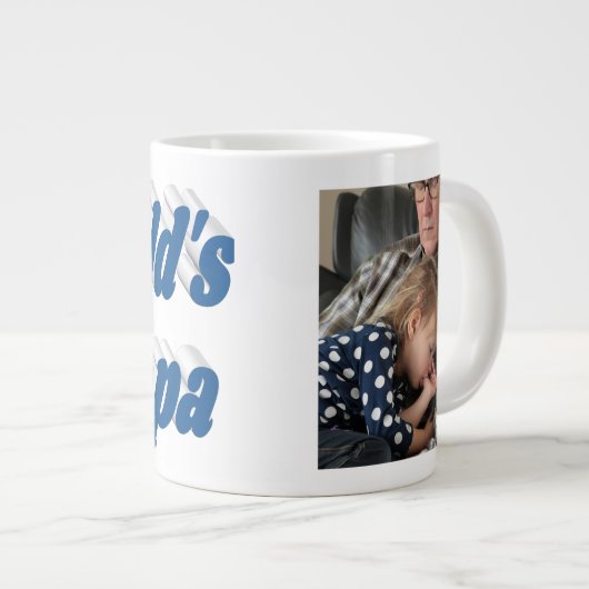 Papa-Foto mit Meerblauer Tasse (Vorderseite Rechts)