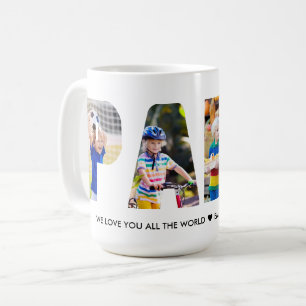 PAPA-Fotocollage-Buchstaben-Ausschnitt Enkelkinder Kaffeetasse