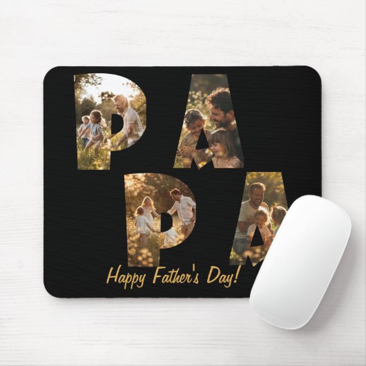 PAPA: Fotocollage Cutout Letters Mousepad (Mit Mouse)