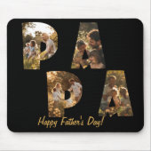 PAPA: Fotocollage Cutout Letters Mousepad (Vorne)