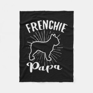 Papa Französische Bulldogge Frenchie Französischer Fleecedecke