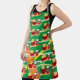 Papa fritas, grüne Schürze