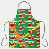 Papa fritas, grüne Schürze (Vorderseite)