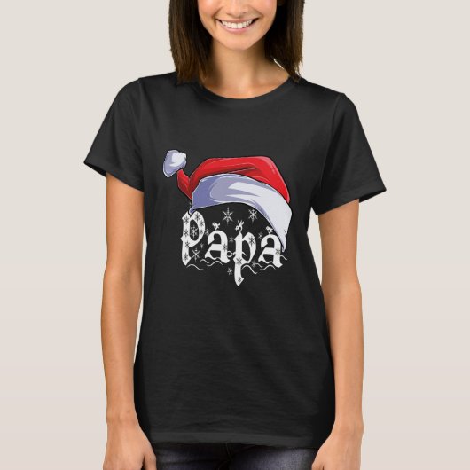 Papa Frohe Weihnachten Weihnachten Weihnachten Wei T-Shirt (Vorderseite)