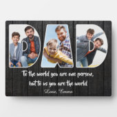 Papa für uns sind Sie die Welt Foto Collage Fotoplatte (Vorderseite)
