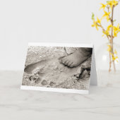 Papa-Fußabdruck Karte (Gelbe Blume)