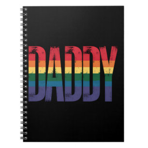 Papa Gay Pride Monat LGBTQ Vatertag Regenbogen Notizblock