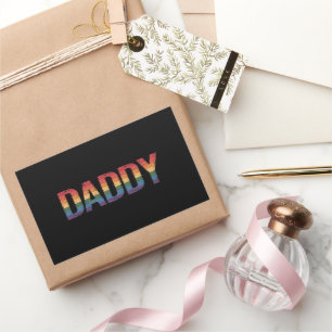 Papa Gay Pride Monat LGBTQ Vatertag Regenbogen  Rechteckiger Aufkleber
