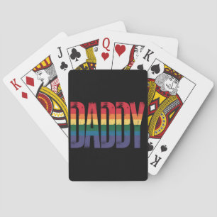 Papa Gay Pride Monat LGBTQ Vatertag Regenbogen Spielkarten