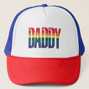 Papa Gay Pride Monat LGBTQ Vatertag Regenbogen Truckerkappe