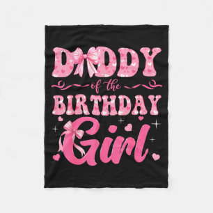 Papa Geburtstag Familie Rosa Kokette Illustration Fleecedecke