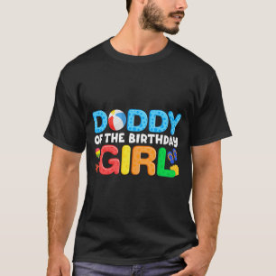 Papa Geburtstags Mädchen Kinder Strandball Thema P T-Shirt