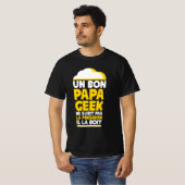 Papa Geek Bière Druck T-Shirt (Vorne ganz)