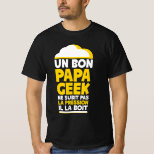 Papa Geek Bière Druck T-Shirt
