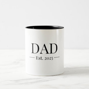 Papa gegründet 2025 zweifarbige tasse
