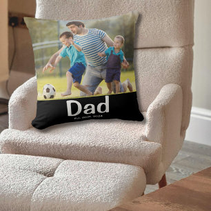 Papa gegründet Foto Kissen