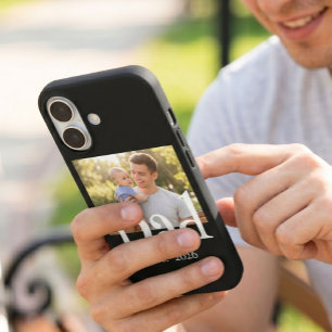 Papa Gegründet Foto Schwarz Lustig Fett Einfach iPhone 16 Hülle