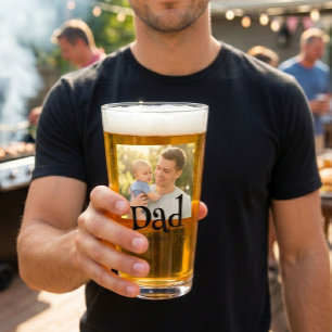 Papa gegründet Foto Schwarz Lustig Fette einfache  Glas