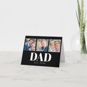 Papa Gegründet Jahr 3 Foto Vatertag Karte