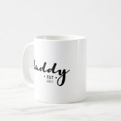 Papa, gegründet, Jahr, Personalisiert Kaffeetasse (Vorderseite Links)
