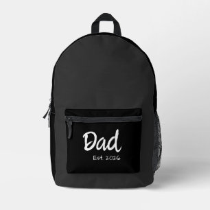 Papa gegründet Schrift weiß Bedruckter Rucksack