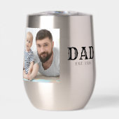 Papa Gegründet Schwarz Typography Foto (Vorderseite)
