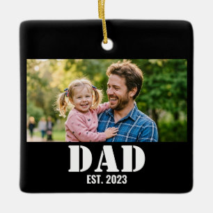 Papa Gegründetes Jahr Vaterschaft Andenken Keramikornament