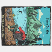 Papa geht wieder Fischen und Camping anpassen Spaß Fleecedecke (Vorderseite (Horizontal))