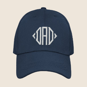 Papa Geometrisches Vatertags- Geburtstags- Weihnac Bestickte Baseballkappe