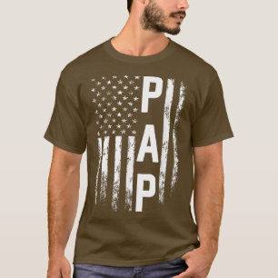 Papa-Geschenk Amerika-Flagge Geschenk für Männer V T-Shirt
