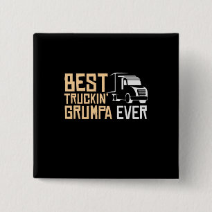 Papa Geschenk Bestes Truckfahrendes-Griesgram-Papa Button