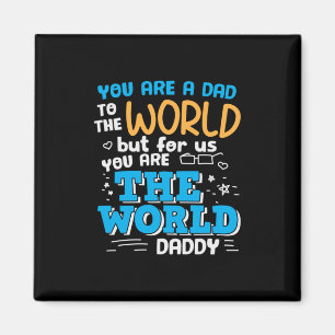 Papa Geschenk Du Bist Die Welt Papa Magnet