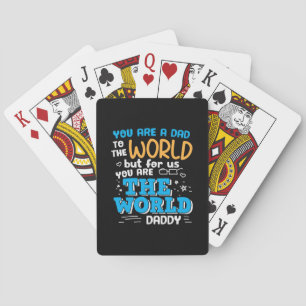 Papa Geschenk Du Bist Die Welt Papa Spielkarten