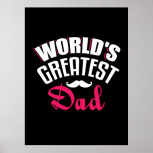 Papa-Geschenk Weltbester Papa Poster
