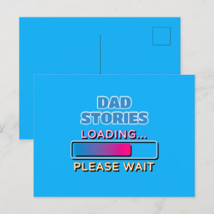 Papa-Geschichten laden Bitte warten Postkarte