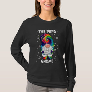 Papa Gnom Frohe Weihnachten Tie Dye Schlafanzug T-Shirt