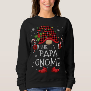 Papa Gnome Buffalo Karierter Weihnachtsbaum Famili Sweatshirt