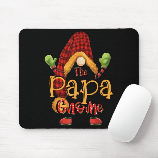 Papa Gnome Christmas Pajamas Matching Family Group Mousepad (Mit Mouse)