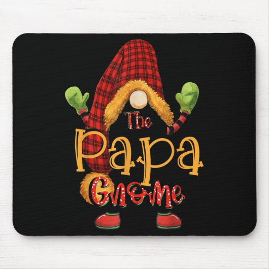 Papa Gnome Christmas Pajamas Matching Family Group Mousepad (Vorne)