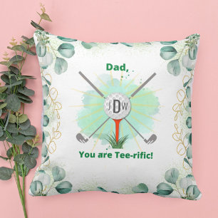 Papa Golfball und Tee-Kissen mit Monogramm Kissen