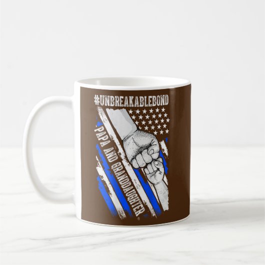 Papa Grandtochter Unbreakable Bond USA Flag Kaffeetasse (Links)